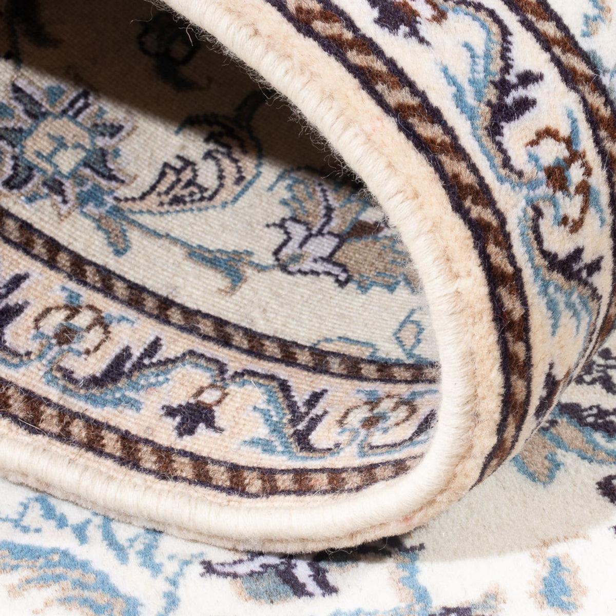 Alfombra de pasillo Alfombra persa - Nain - 188 x 84 cm - plata