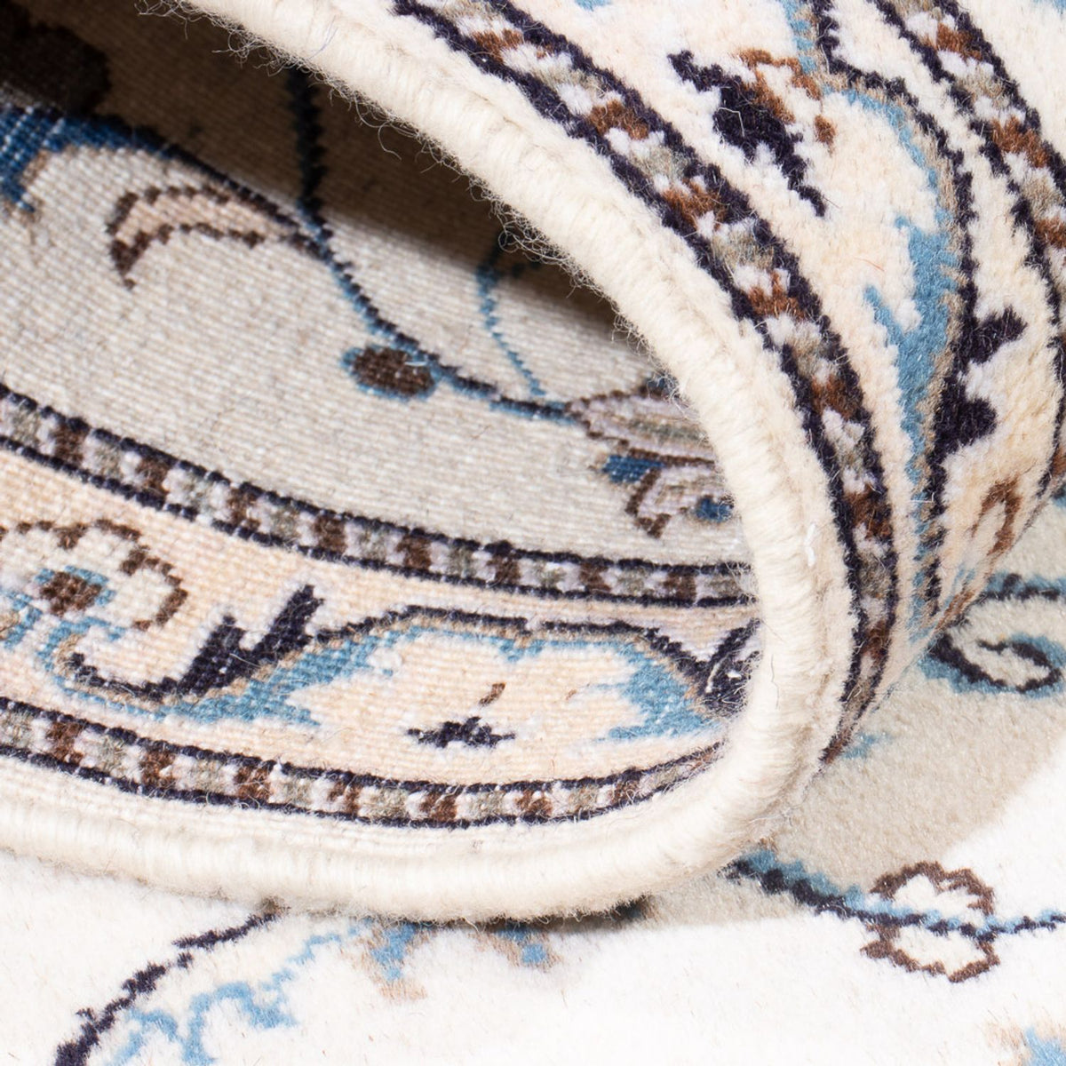 Alfombra de pasillo Alfombra persa - Nain - 200 x 80 cm - plata