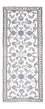 Alfombra de pasillo Alfombra persa - Nain - 202 x 78 cm - plata