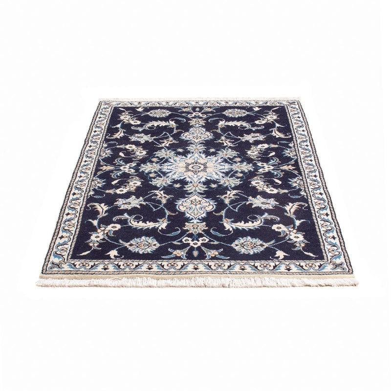 Alfombra persa - Nain - 140 x 90 cm - azul oscuro