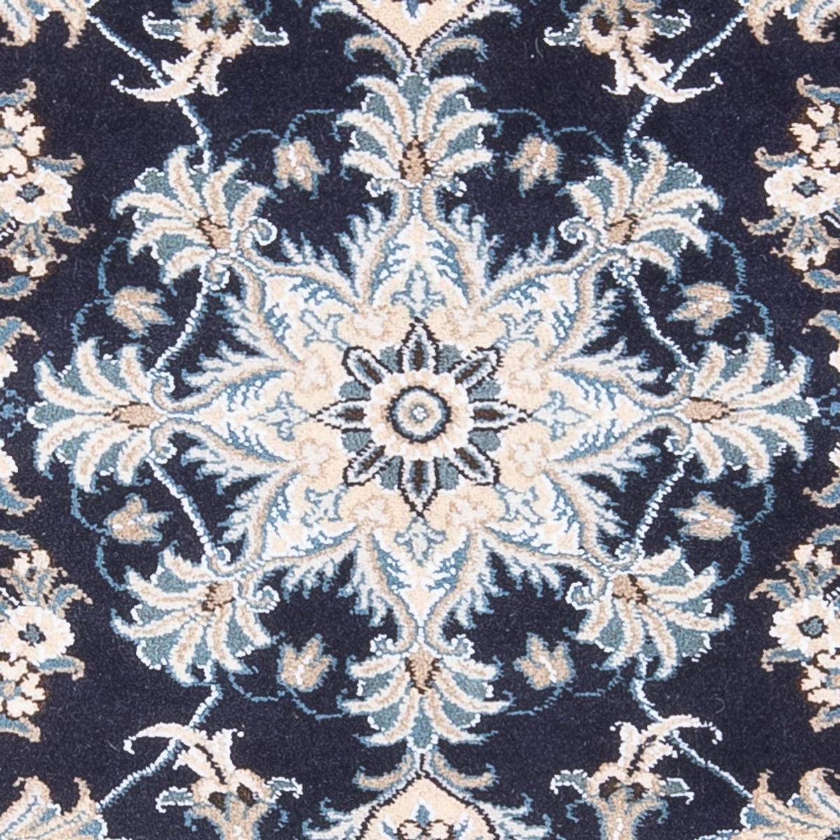 Alfombra persa - Nain - 140 x 90 cm - azul oscuro