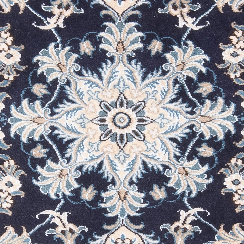 Alfombra persa - Nain - 140 x 90 cm - azul oscuro