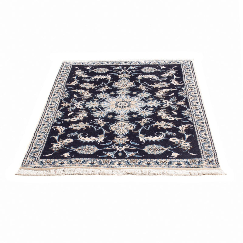 Alfombra persa - Nain - 140 x 90 cm - azul oscuro
