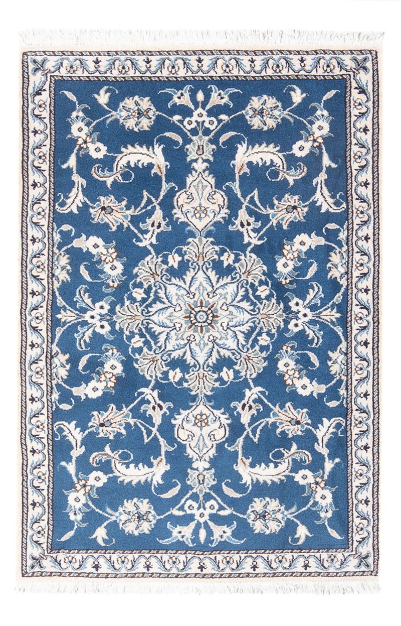 Alfombra persa - Nain - 140 x 90 cm - azul