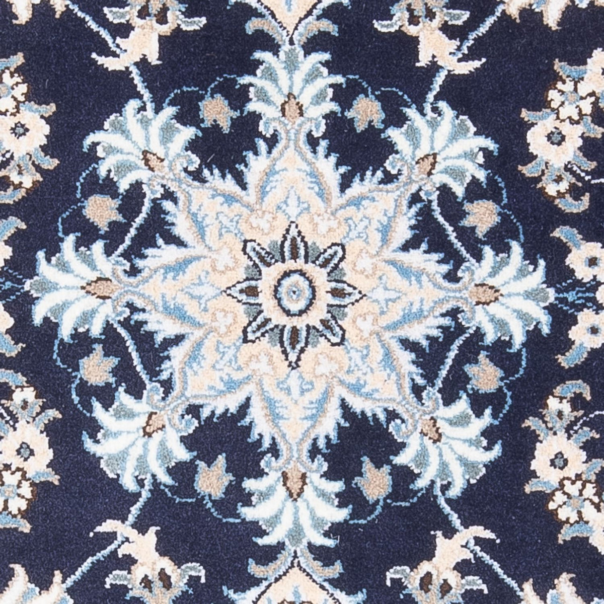 Alfombra persa - Nain - 140 x 90 cm - azul oscuro