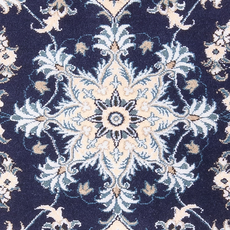Alfombra persa - Nain - 140 x 90 cm - azul oscuro