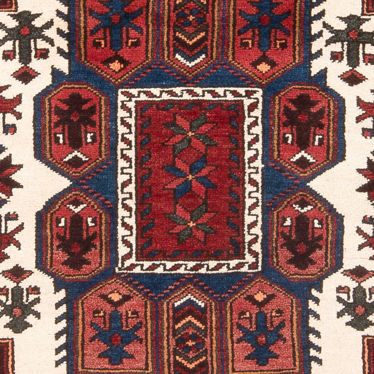 Alfombra persa - Nómada - 202 x 125 cm - azul oscuro
