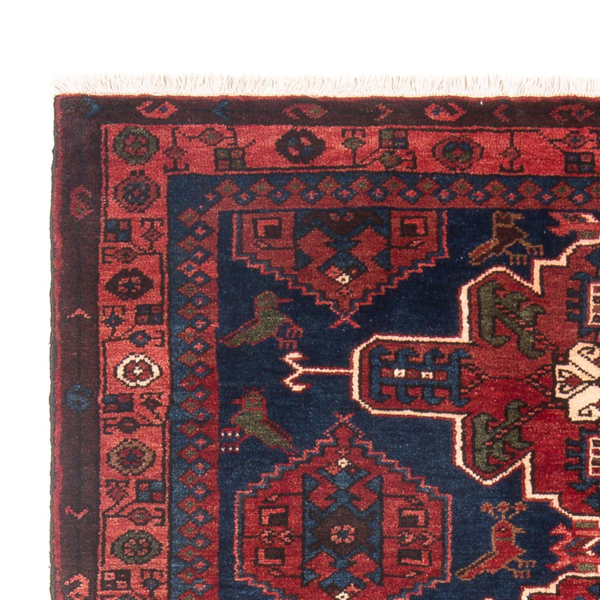 Alfombra persa - Nómada - 197 x 128 cm - azul oscuro