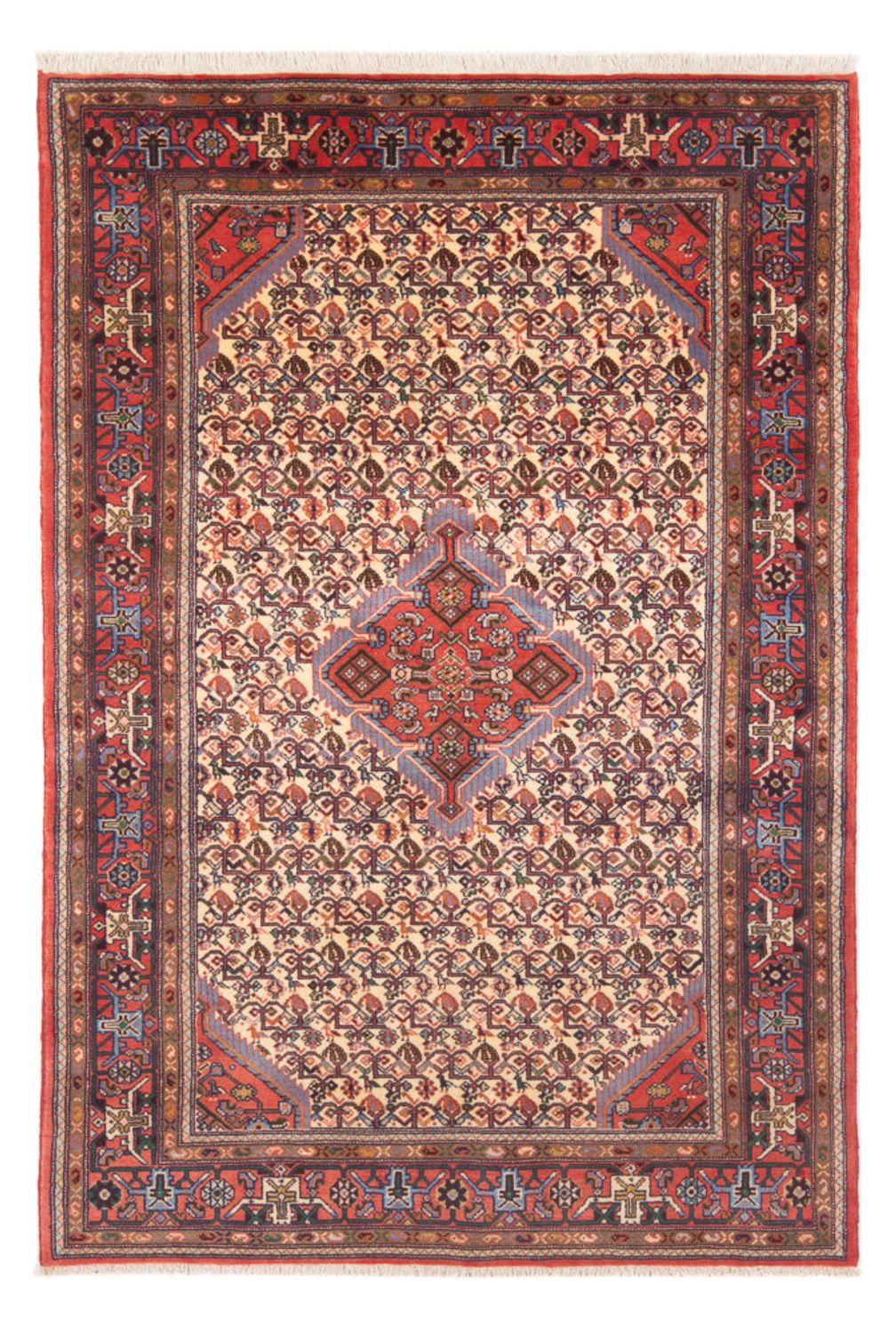 Alfombra persa - Nómada - 194 x 125 cm - crema