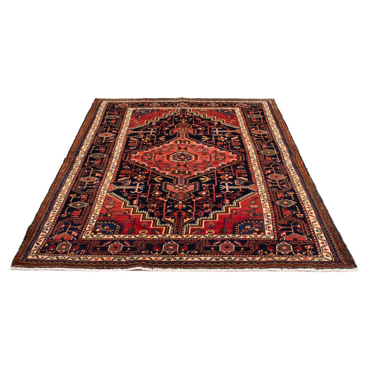 Alfombra persa - Nómada - 215 x 137 cm - azul oscuro