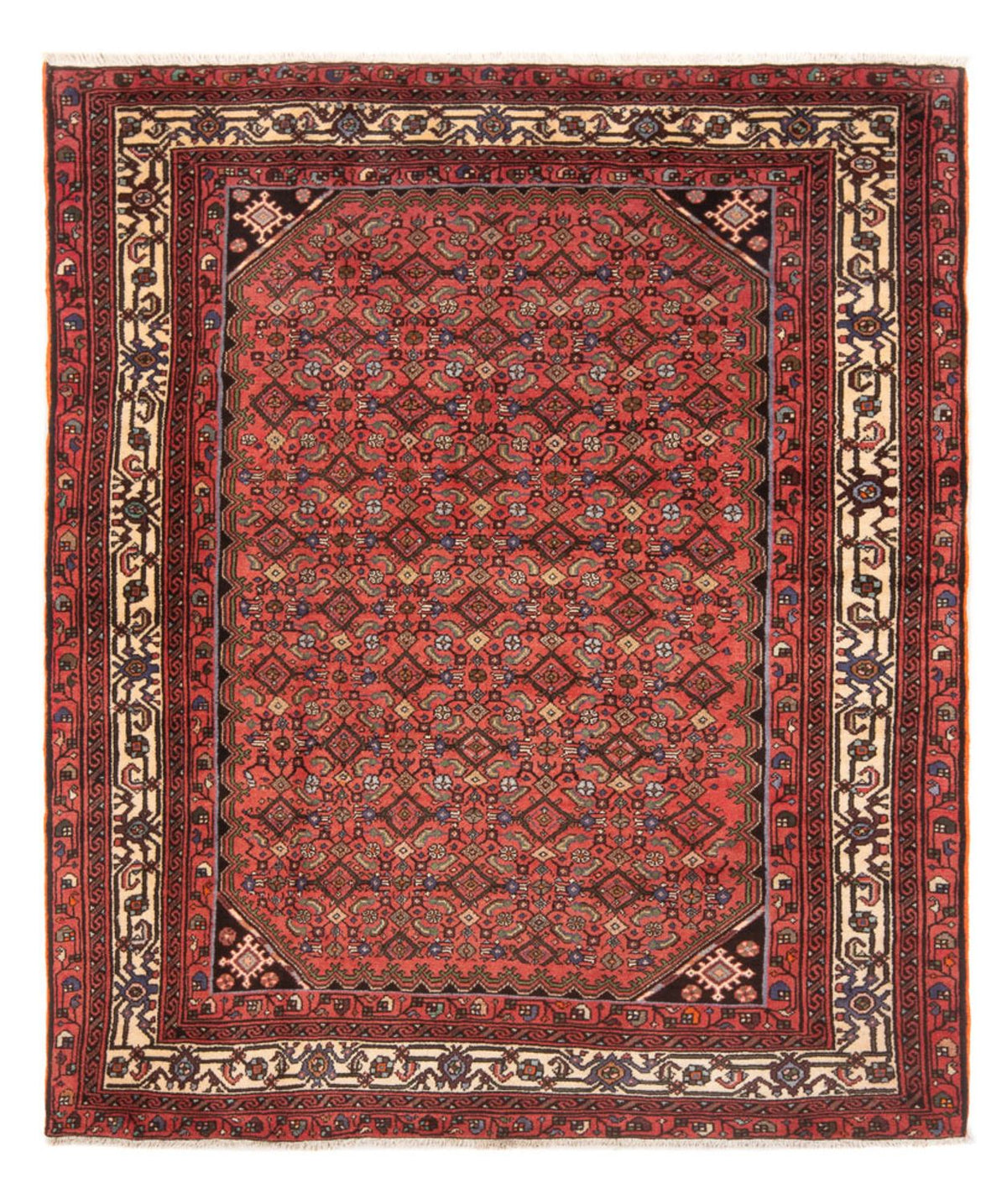 Alfombra persa - Nómada - 202 x 160 cm - rojo