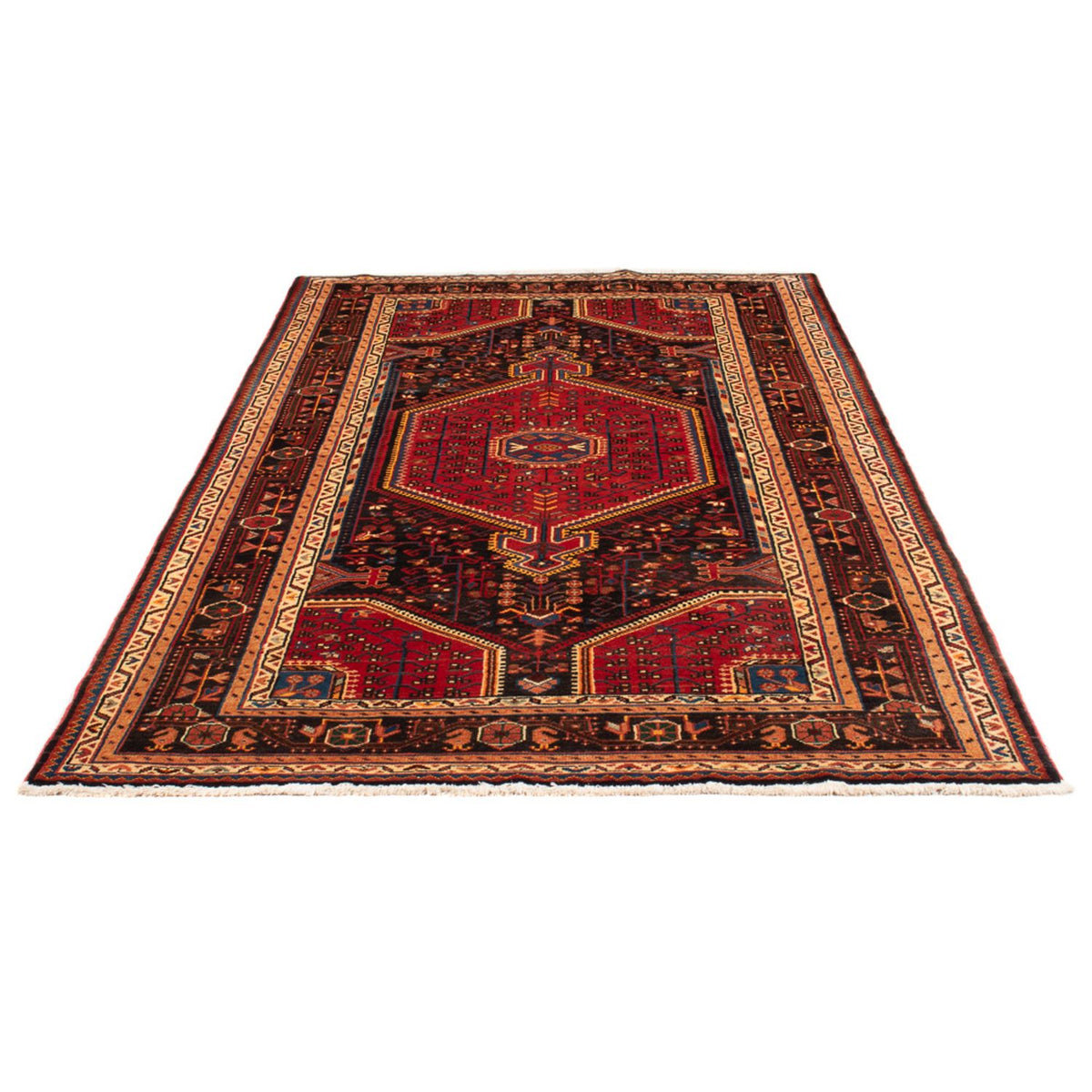 Alfombra persa - Nómada - 236 x 137 cm - azul oscuro