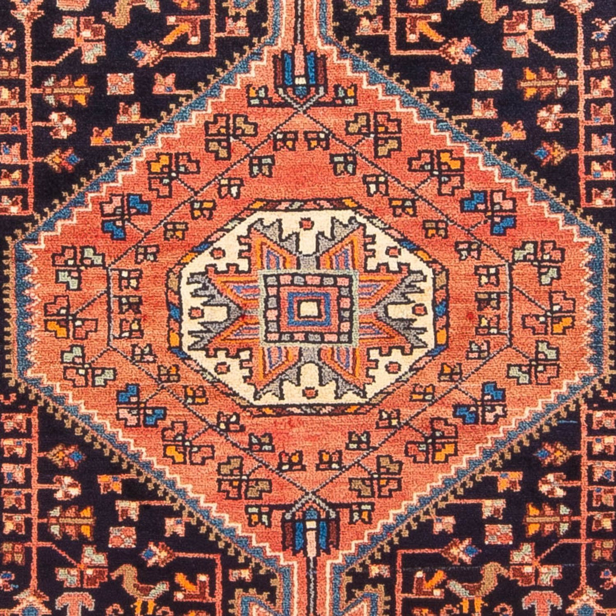 Alfombra persa - Nómada - 224 x 132 cm - rojo claro
