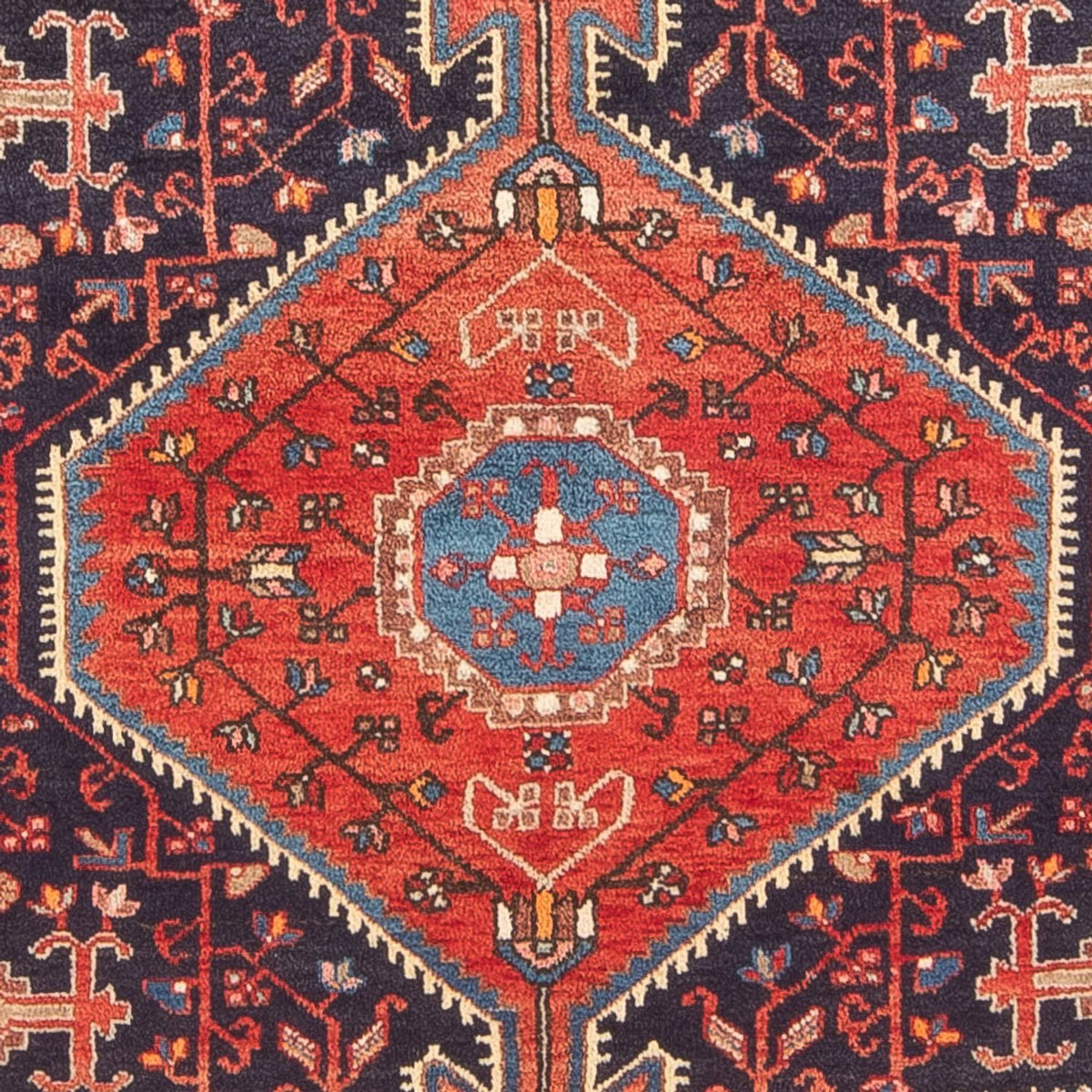 Alfombra persa - Nómada - 225 x 138 cm - rojo claro