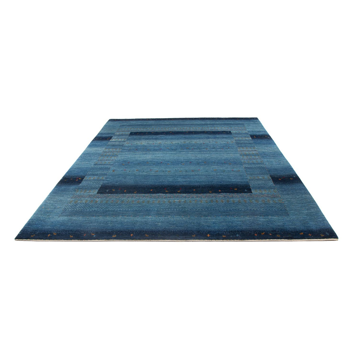 Alfombra Gabbeh - Loribaft Persa - 300 x 214 cm - azul marino