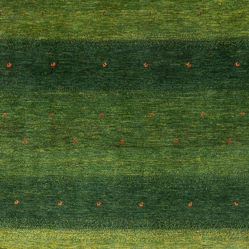 Alfombra Gabbeh - Loribaft Persa - 306 x 212 cm - verde