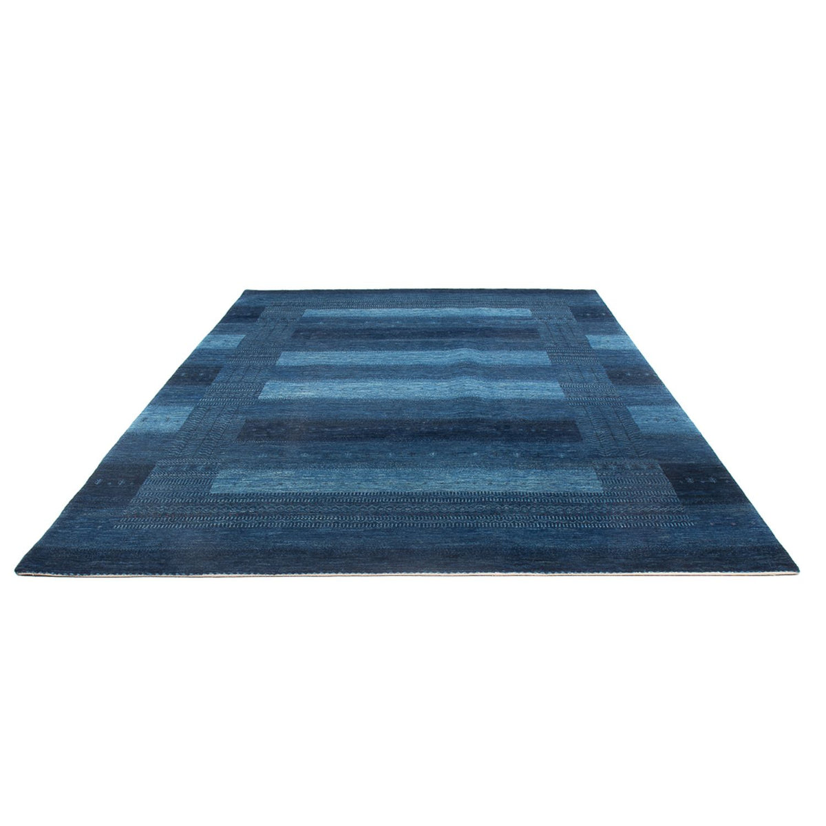 Alfombra Gabbeh - Loribaft Persa - 322 x 226 cm - azul oscuro