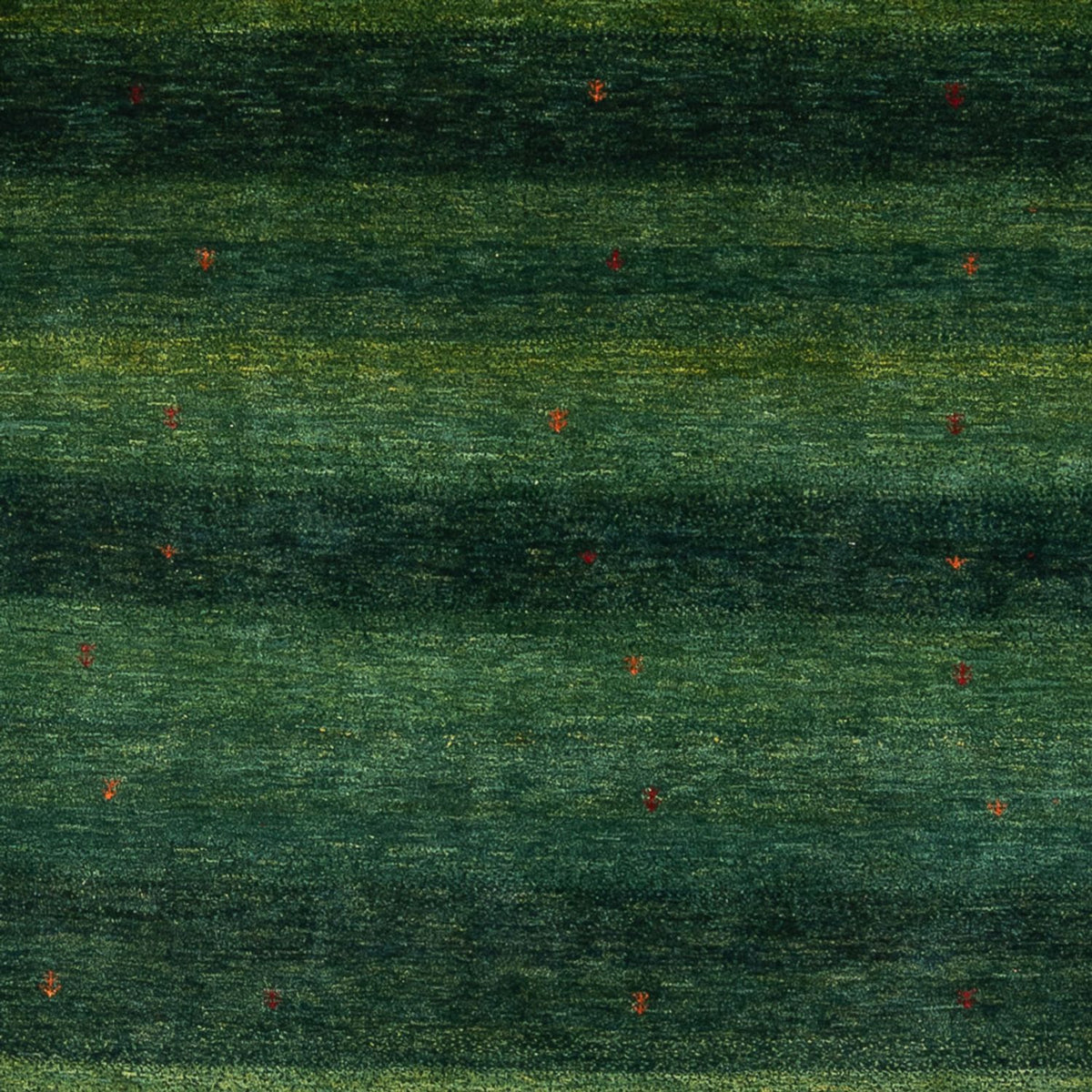 Alfombra Gabbeh - Loribaft Persa - 322 x 213 cm - verde oscuro