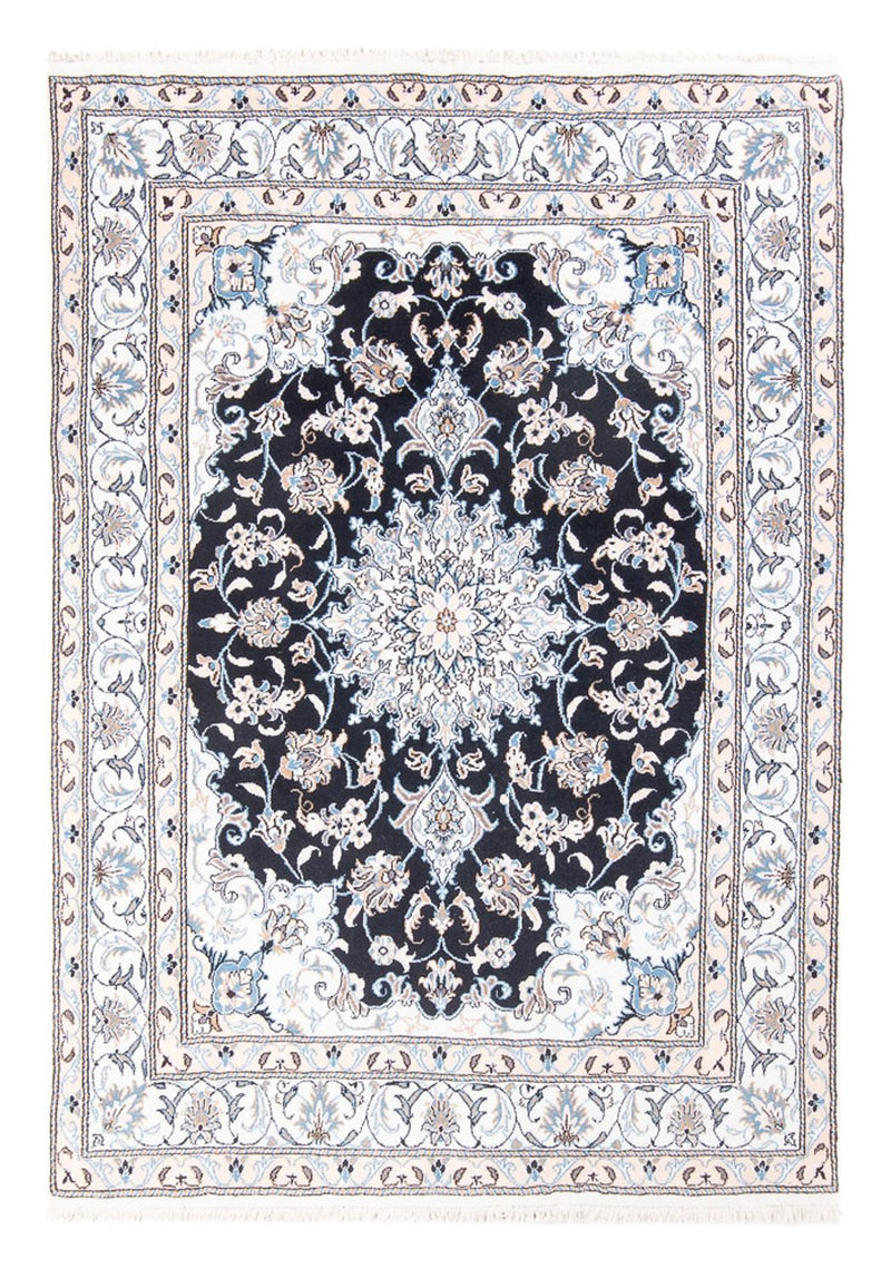 Alfombra Persa - Nain - Real - 202 x 145 cm - azul oscuro