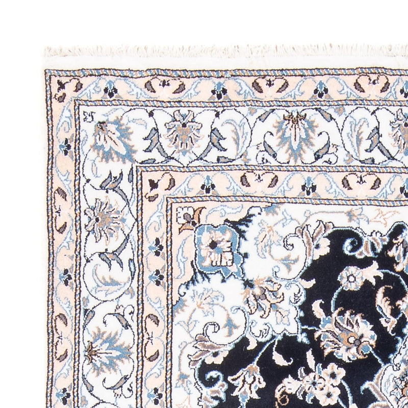 Alfombra Persa - Nain - Real - 202 x 145 cm - azul oscuro