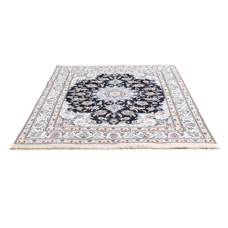 Alfombra Persa - Nain - Real - 202 x 145 cm - azul oscuro