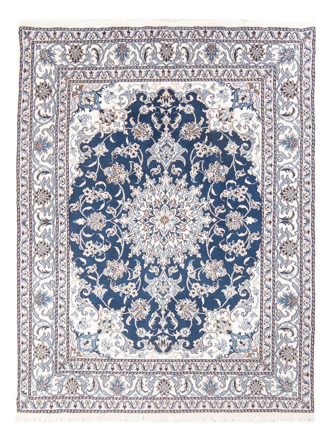 Alfombra Persa - Nain - Real - 197 x 147 cm - azul