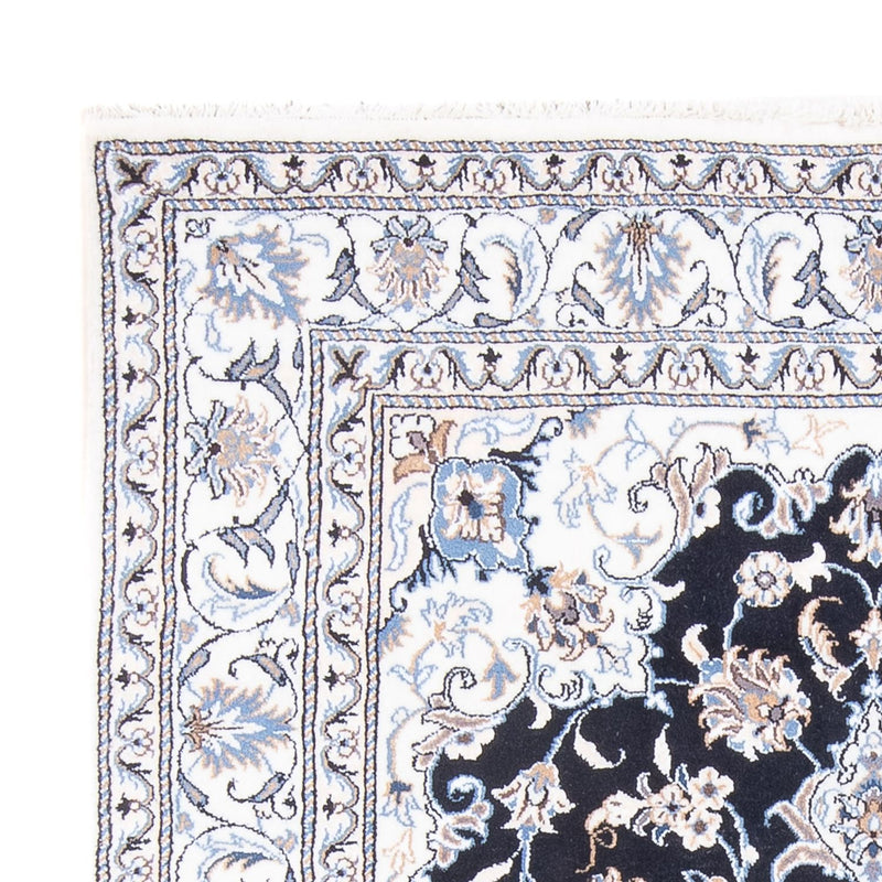 Alfombra Persa - Nain - Real - 210 x 145 cm - azul oscuro