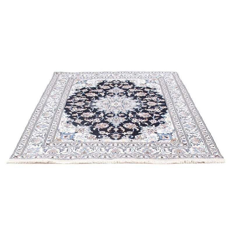 Alfombra Persa - Nain - Real - 210 x 145 cm - azul oscuro