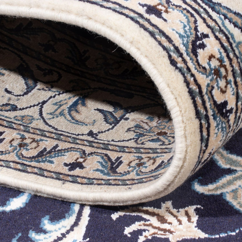 Alfombra Persa - Nain - Real - 213 x 149 cm - azul oscuro