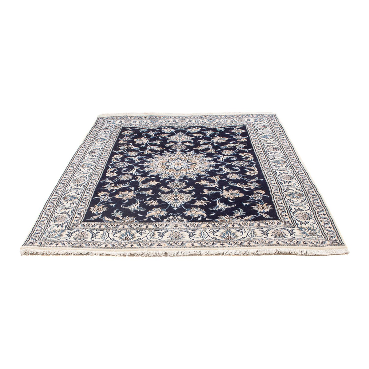 Alfombra Persa - Nain - Real - 213 x 149 cm - azul oscuro