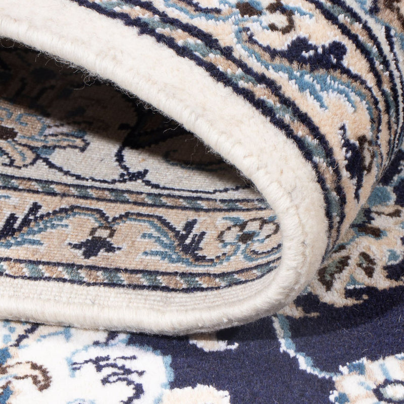 Alfombra Persa - Nain - Real - 208 x 146 cm - azul oscuro