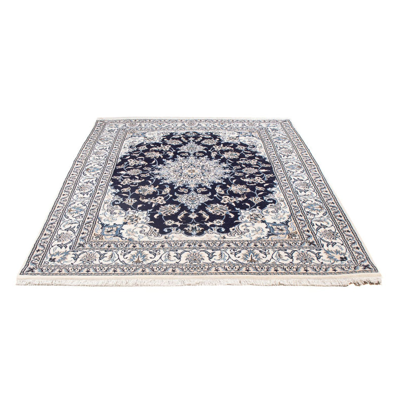 Alfombra Persa - Nain - Real - 208 x 146 cm - azul oscuro