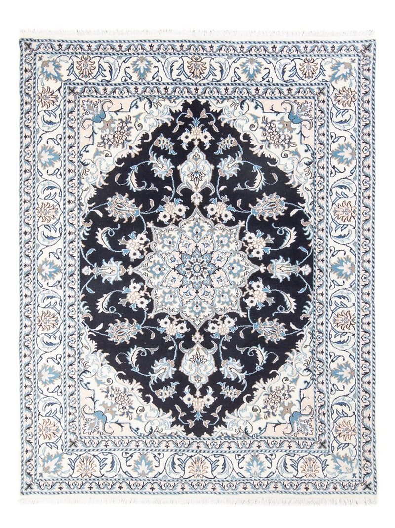 Alfombra Persa - Nain - Real - 192 x 148 cm - azul oscuro