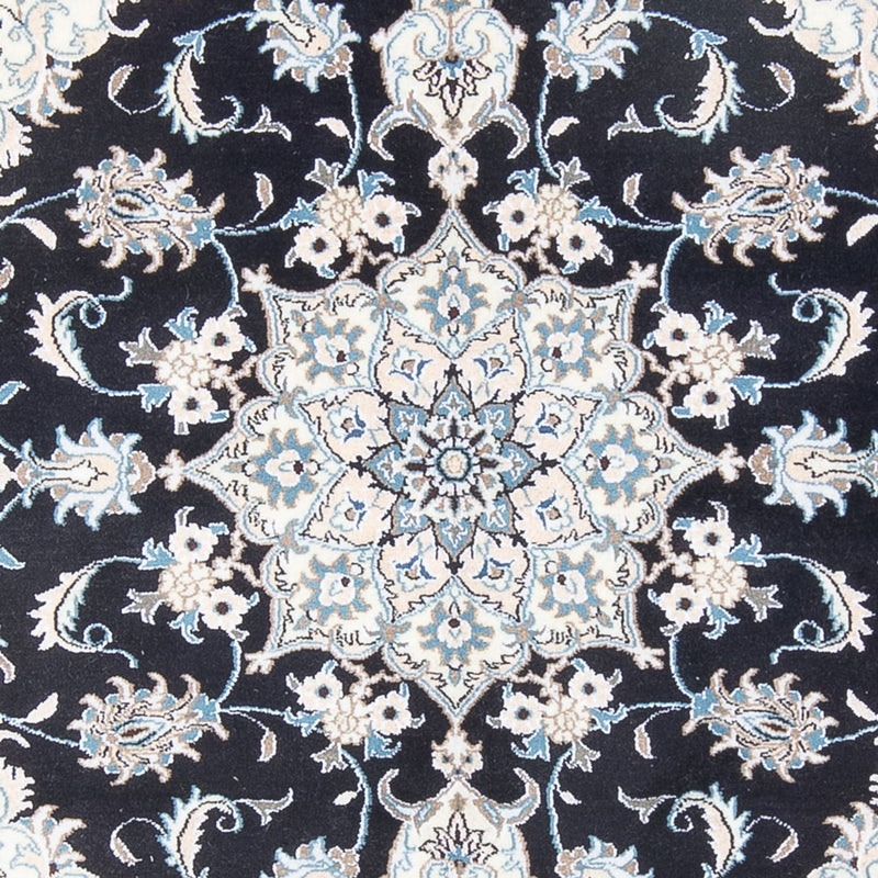 Alfombra Persa - Nain - Real - 192 x 148 cm - azul oscuro