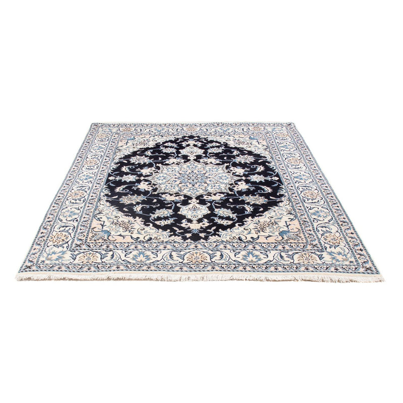 Alfombra Persa - Nain - Real - 195 x 148 cm - azul oscuro