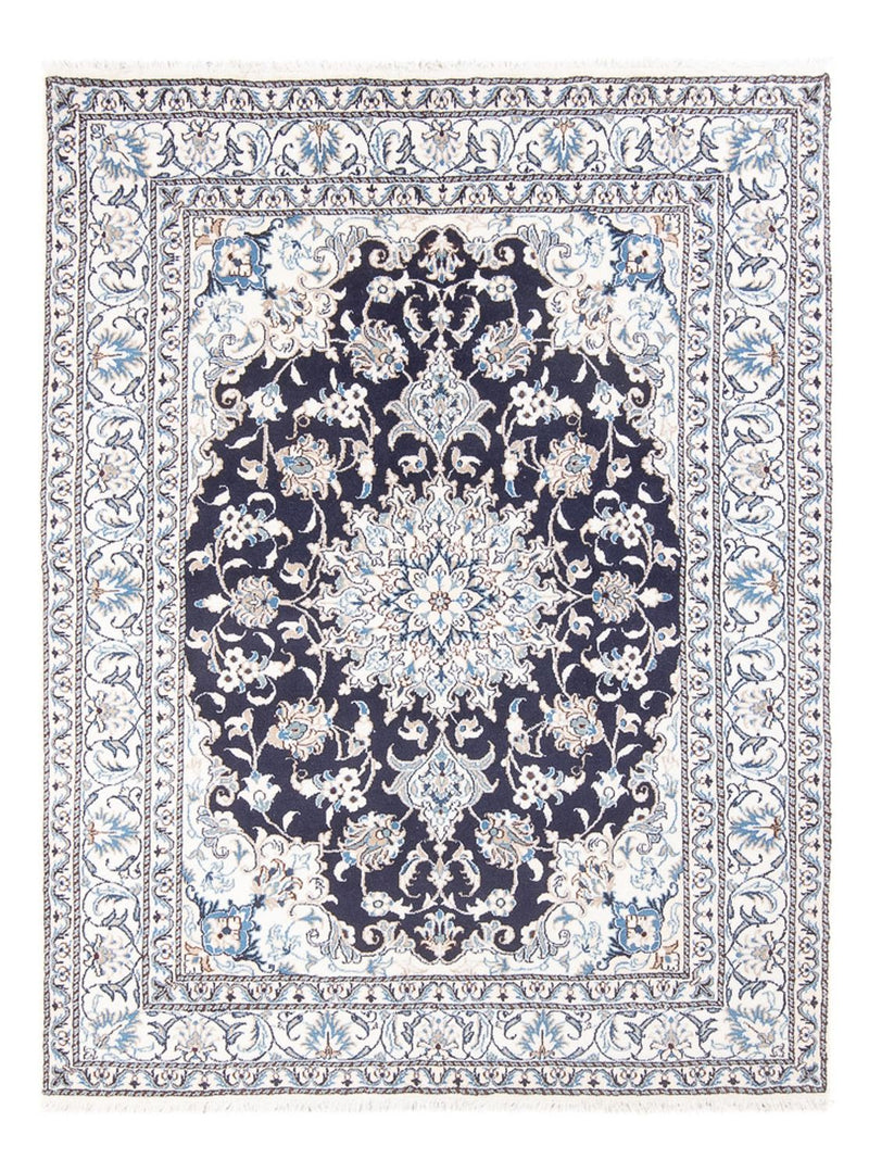 Alfombra Persa - Nain - Real - 200 x 155 cm - azul oscuro