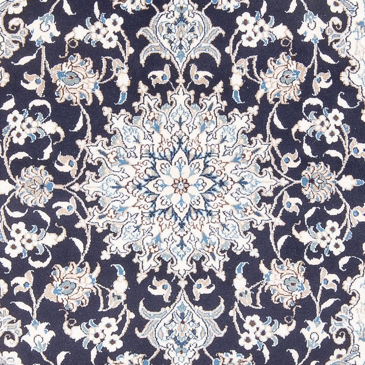 Alfombra Persa - Nain - Real - 200 x 155 cm - azul oscuro