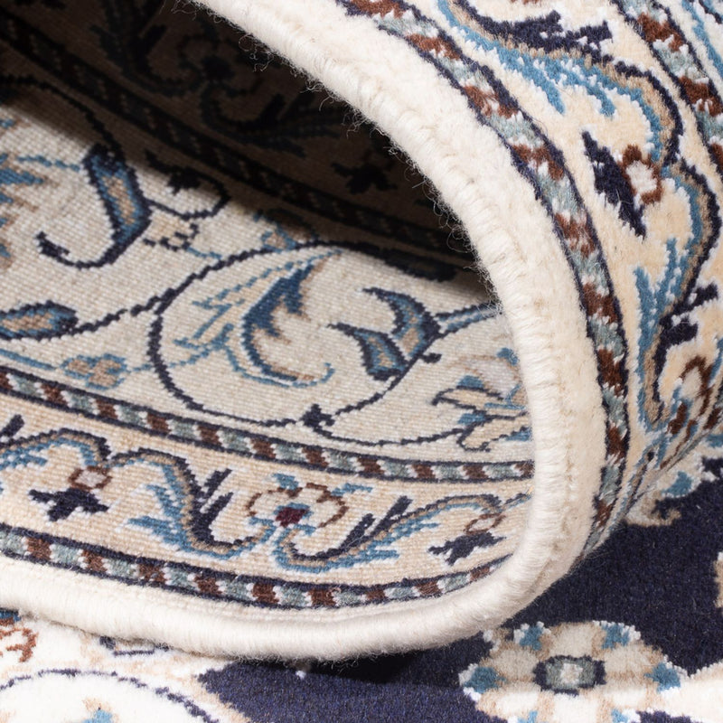 Alfombra Persa - Nain - Real - 200 x 155 cm - azul oscuro
