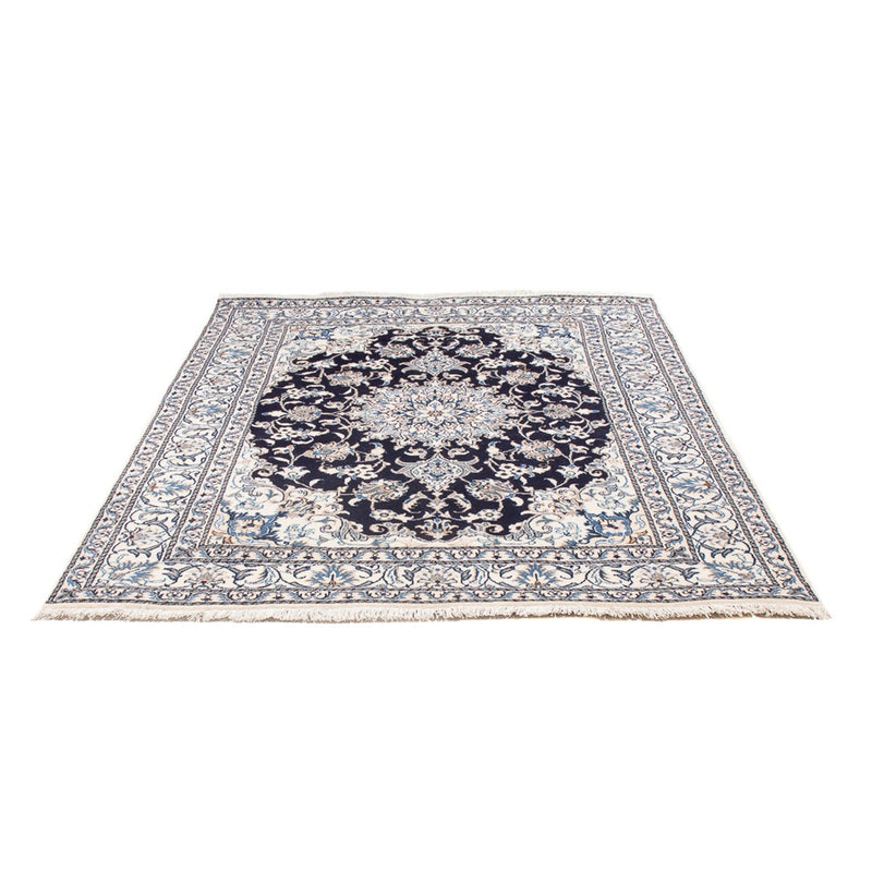 Alfombra Persa - Nain - Real - 200 x 155 cm - azul oscuro