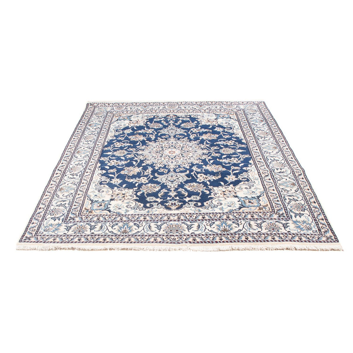 Alfombra Persa - Nain - Real - 203 x 146 cm - azul