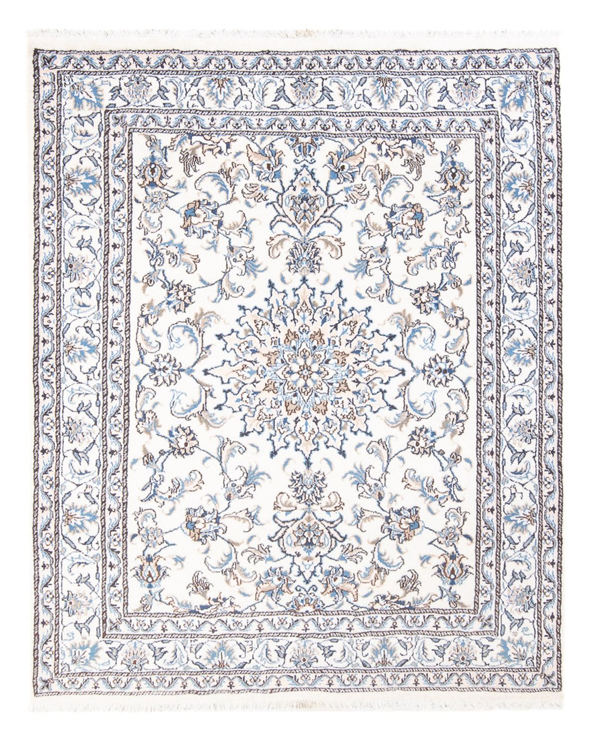 Alfombra Persa - Nain - Real - 197 x 149 cm - crema