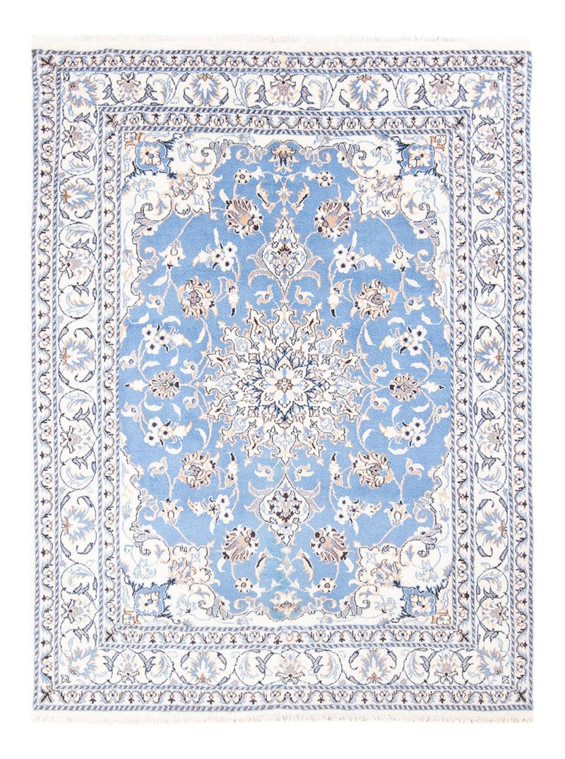 Alfombra Persa - Nain - Real - 202 x 150 cm - azul claro