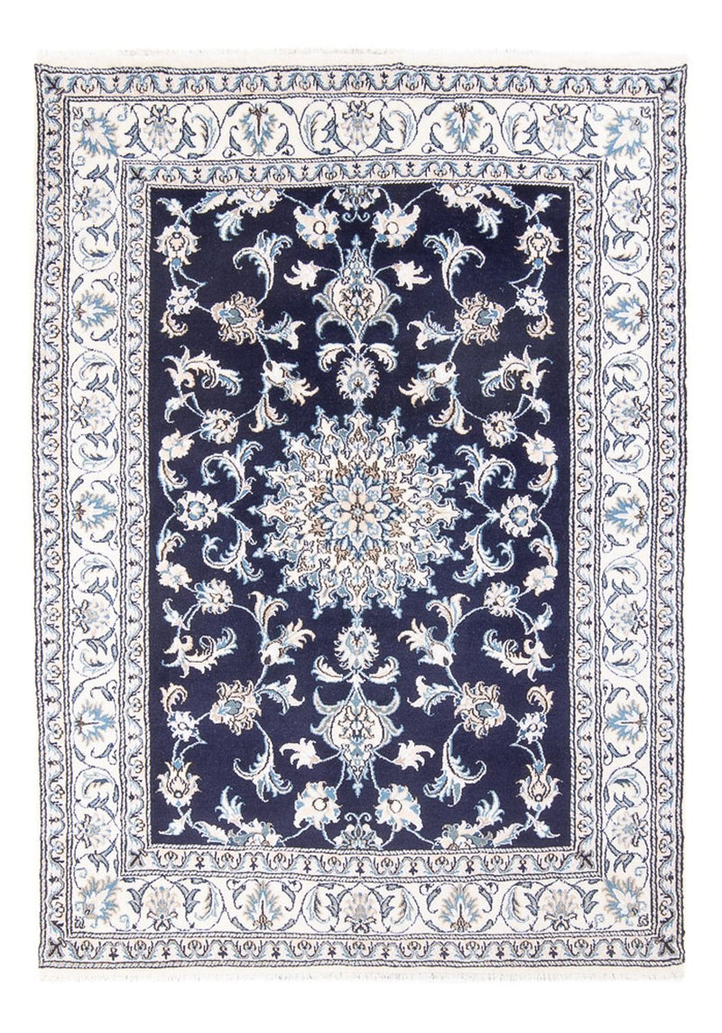 Alfombra Persa - Nain - Real - 209 x 146 cm - azul oscuro
