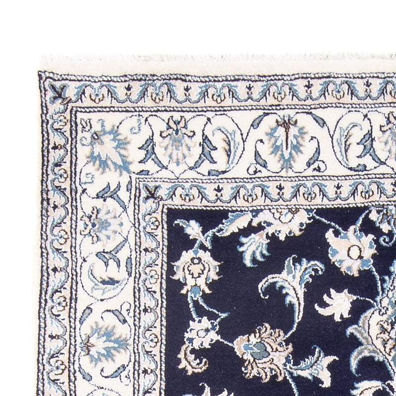 Alfombra Persa - Nain - Real - 209 x 146 cm - azul oscuro