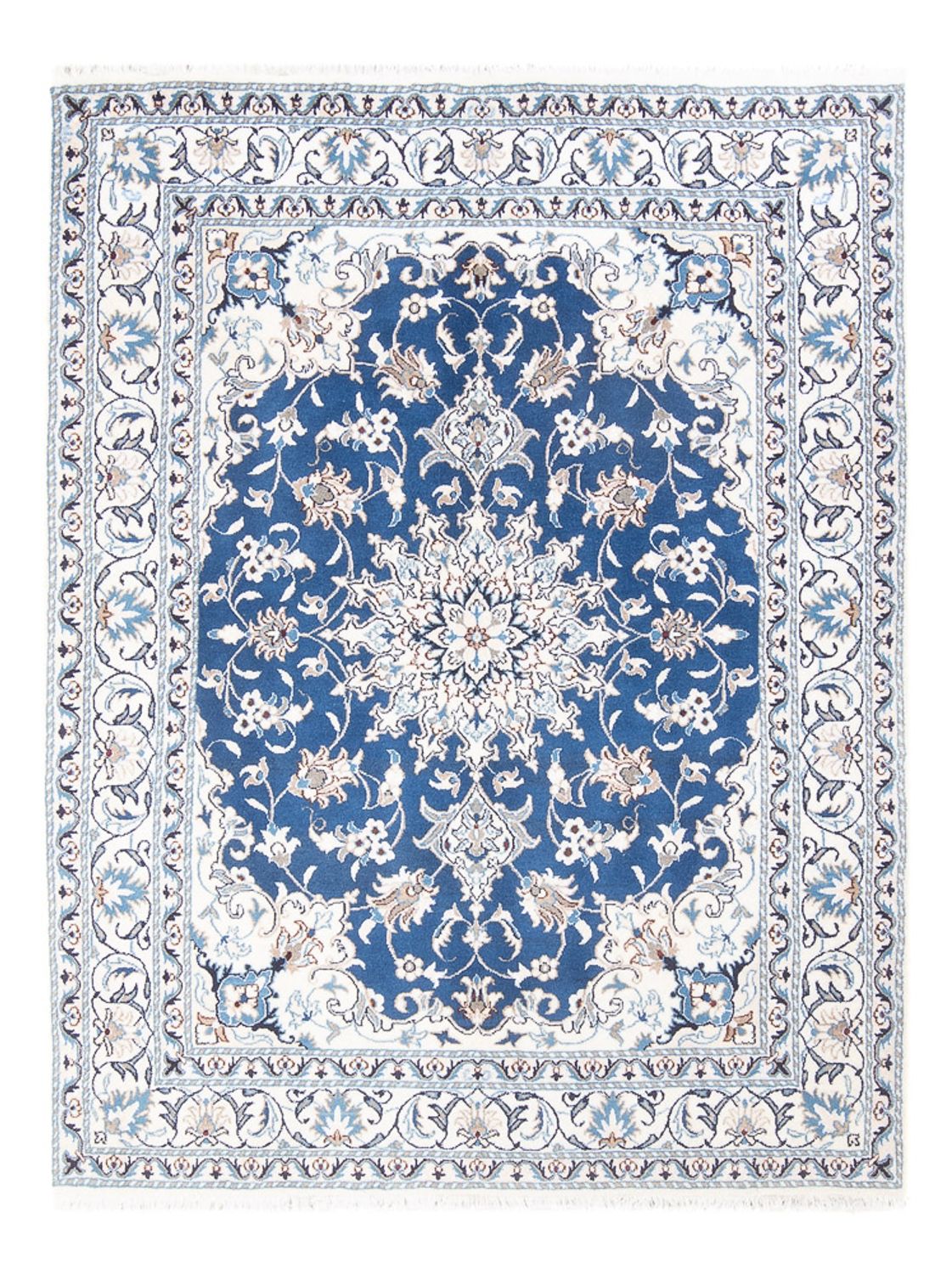 Alfombra Persa - Nain - Real - 203 x 146 cm - azul