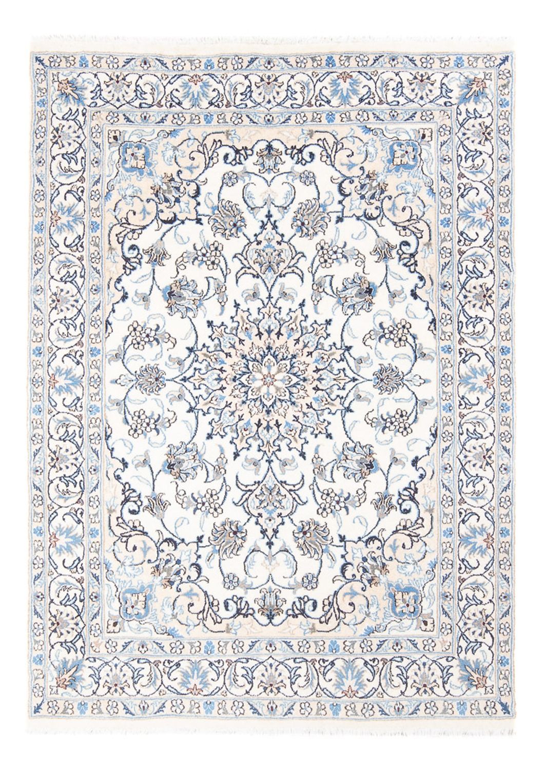 Alfombra Persa - Nain - Real - 200 x 143 cm - crema