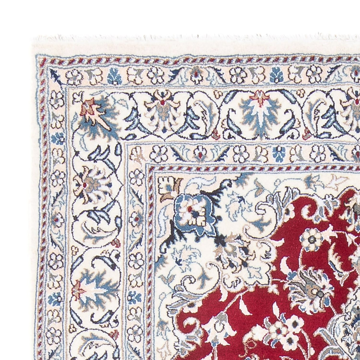 Alfombra Persa - Nain - Real - 197 x 142 cm - rojo
