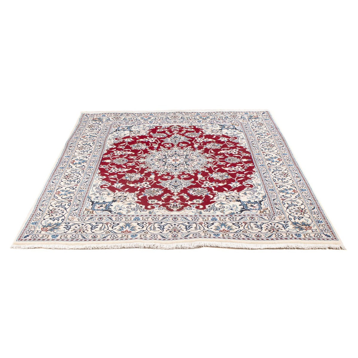 Alfombra Persa - Nain - Real - 197 x 142 cm - rojo