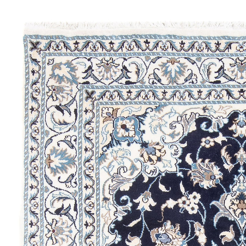 Alfombra Persa - Nain - Real - 202 x 156 cm - azul oscuro