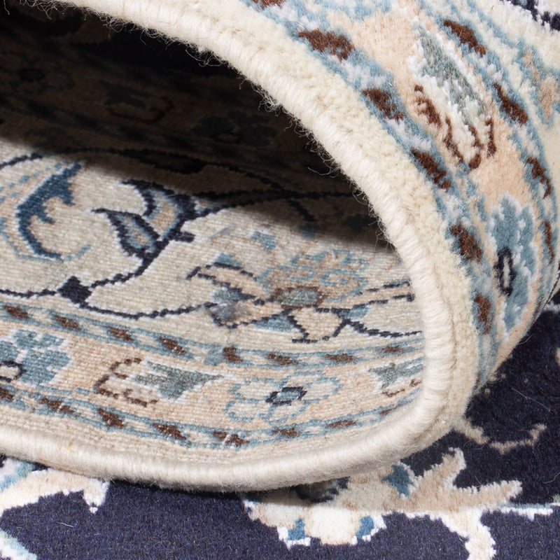 Alfombra Persa - Nain - Real - 209 x 149 cm - azul oscuro